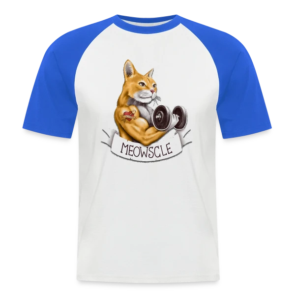 Miaou-Muscle sur T-shirt baseball manches courtes Homme