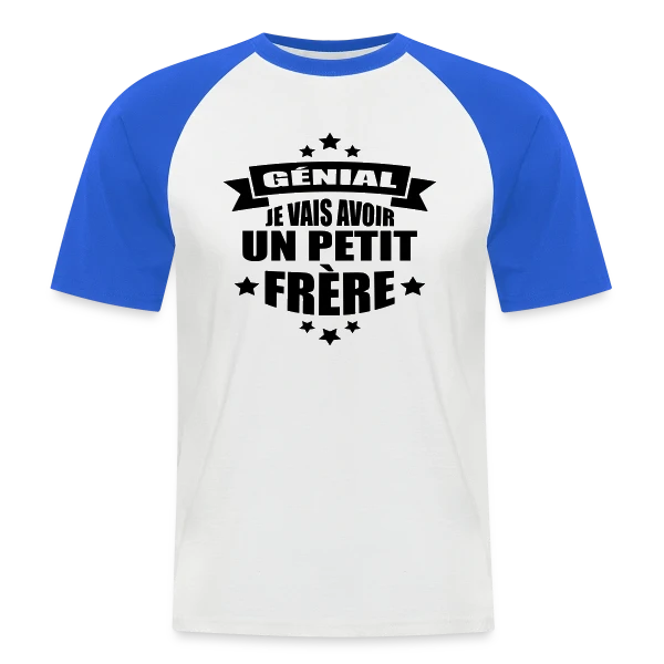 Bientôt Petit Frère : L'Annonce Adorable sur T-shirt baseball manches courtes Homme
