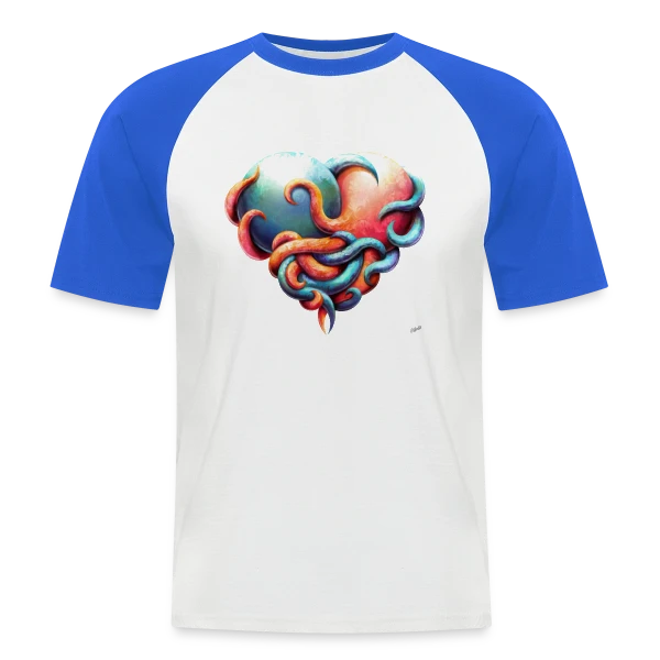 Grand Câlin Poulpe sur T-shirt baseball manches courtes Homme