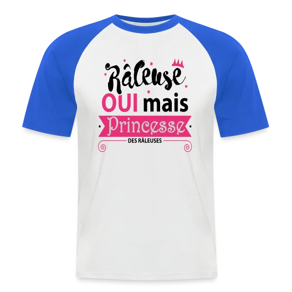 Princesse des Râleuses sur T-shirt baseball manches courtes Homme