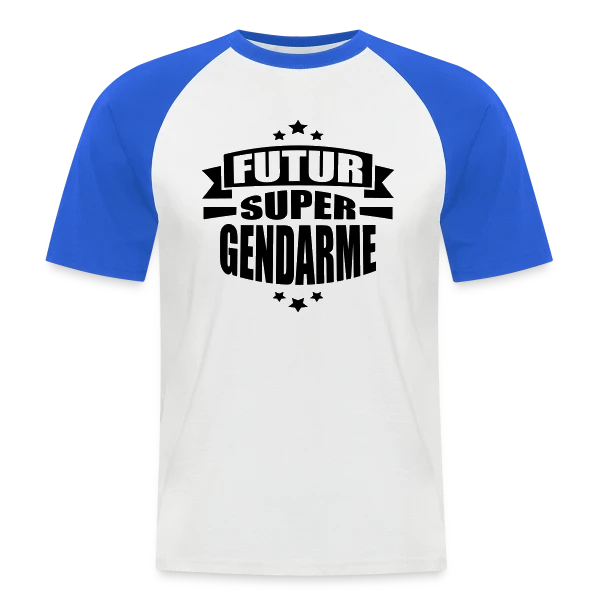 Enfant : Futur Super Gendarme ! sur T-shirt baseball manches courtes Homme