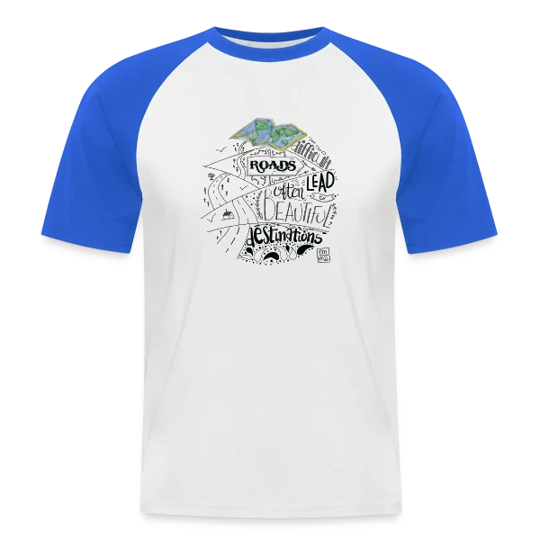 Chemins Vers Belles Destinations sur T-shirt baseball manches courtes Homme