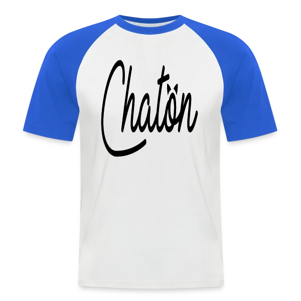 Inscription Chaton Élégante sur T-shirt baseball manches courtes Homme