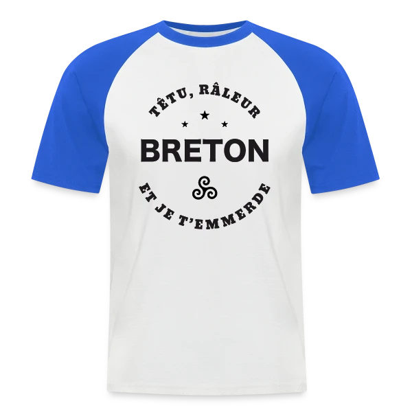 Breton Têtu et Râleur sur T-shirt baseball manches courtes Homme