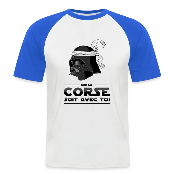 Dark Vador Corse Humour sur T-shirt baseball manches courtes Homme