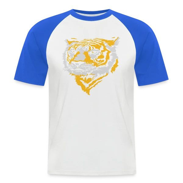 Tigre Majestueux : La Force de la Jungle sur T-shirt baseball manches courtes Homme