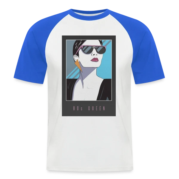 Reine des Années 80 sur T-shirt baseball manches courtes Homme