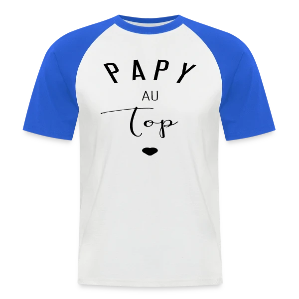 Papy au Top sur T-shirt baseball manches courtes Homme