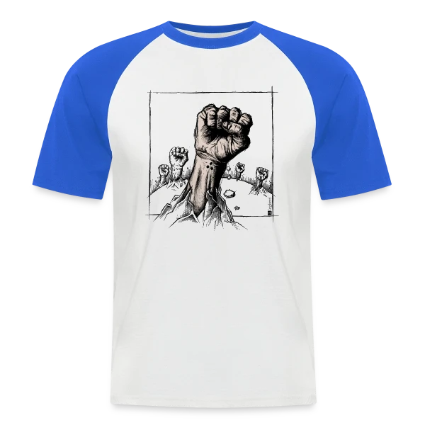 Punk's Not Dead : Mort-Vivant Rebelle sur T-shirt baseball manches courtes Homme