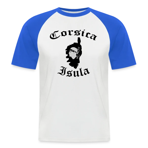 Corsica Isula Vintage sur T-shirt baseball manches courtes Homme