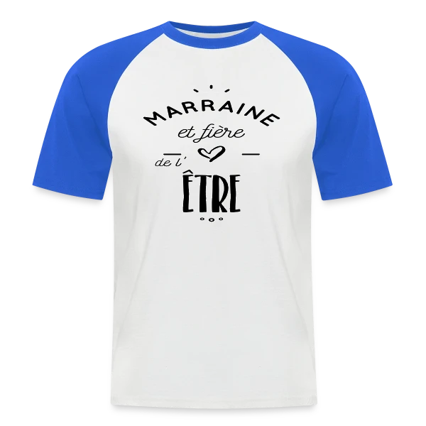 Marraine Fière sur T-shirt baseball manches courtes Homme