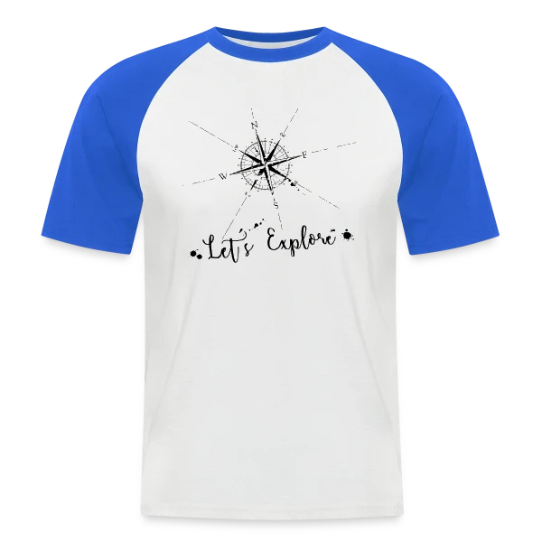 Boussole Explorateur sur T-shirt baseball manches courtes Homme