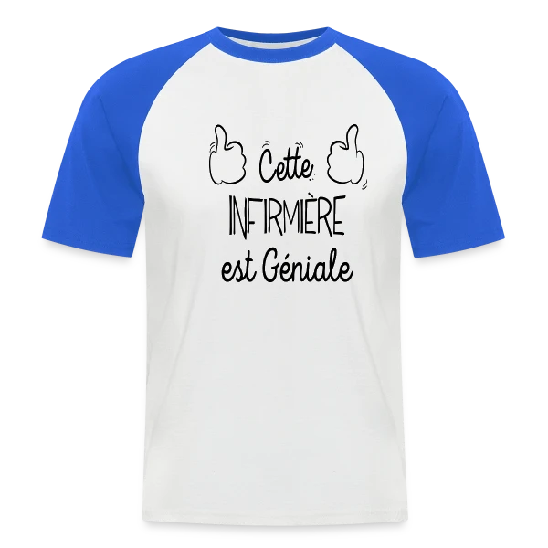 Infirmière en Or : Le T-shirt des Héroïnes du Quotidien sur T-shirt baseball manches courtes Homme