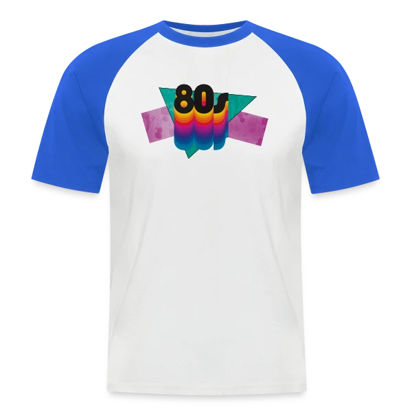 Esprit Années 80 Rétro sur T-shirt baseball manches courtes Homme