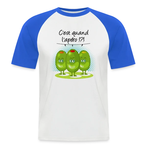 Apéro Time : L'heure Sacrée de la Détente sur T-shirt baseball manches courtes Homme