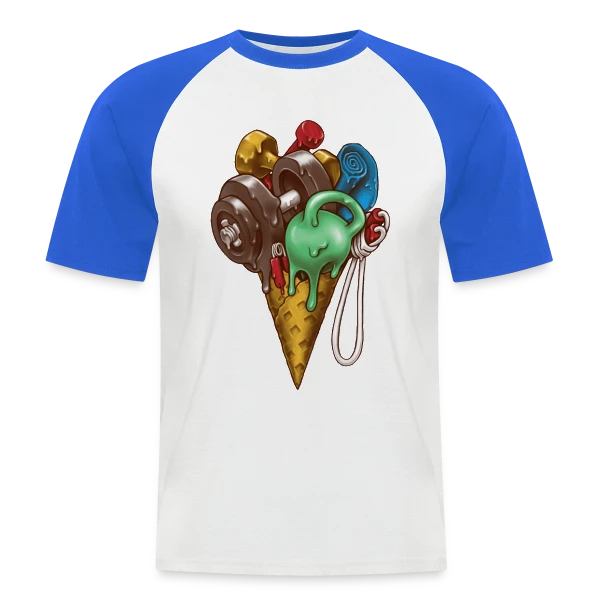 Fitness Givré sur T-shirt baseball manches courtes Homme