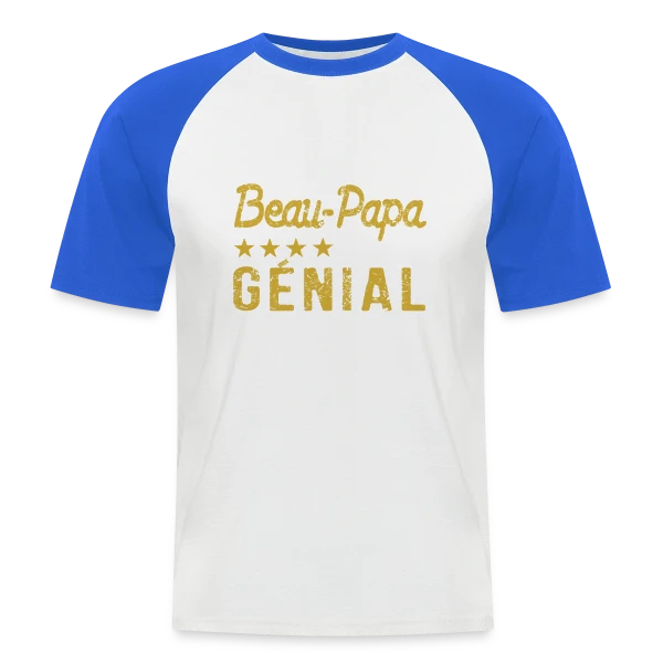 "Officiellement le Beau Papa le Plus Incroyable" - Idée Cadeau sur T-shirt baseball manches courtes Homme