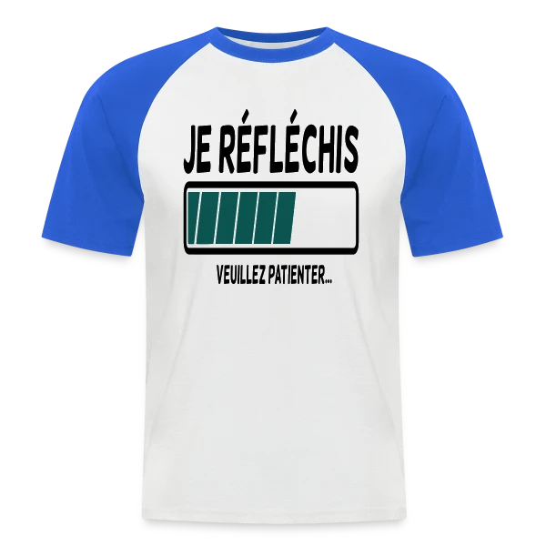 Je Réfléchis, C'est Rare ! sur T-shirt baseball manches courtes Homme