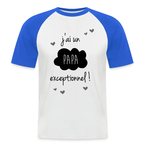 Mon Papa Exceptionnel - Fierté Filiale sur T-shirt baseball manches courtes Homme