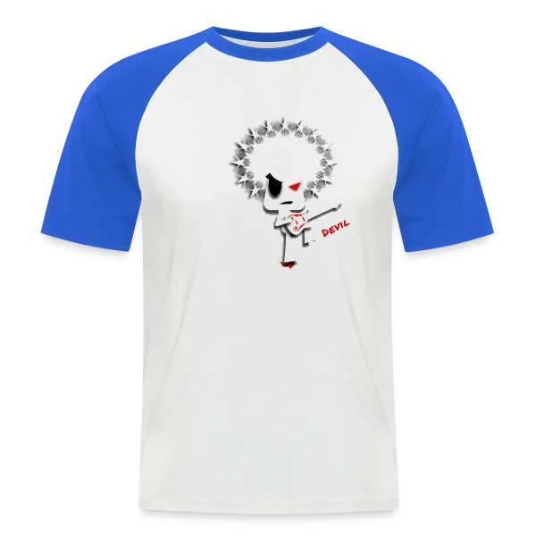 Devil Rock : L'Esprit Rebelle sur T-shirt baseball manches courtes Homme