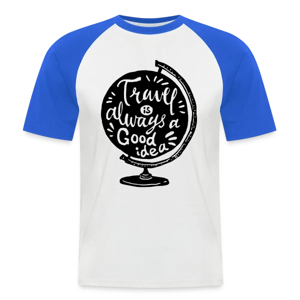 Le Voyage est Toujours une Bonne Idée sur T-shirt baseball manches courtes Homme