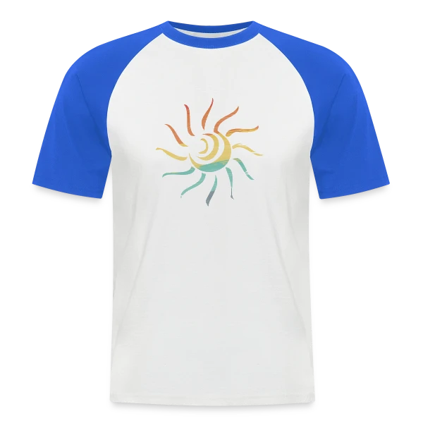 Soleil d'Été Tropical sur T-shirt baseball manches courtes Homme