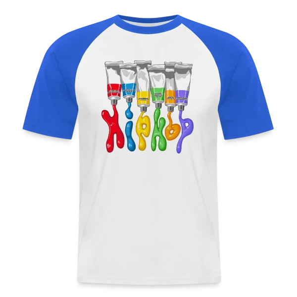 Tubes Hip Hop Rétro sur T-shirt baseball manches courtes Homme