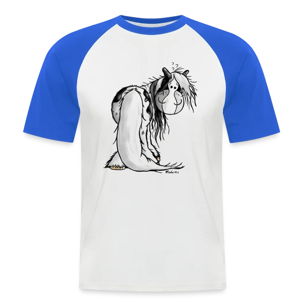 Cheval Irish Tinker - Galop Joyeux Cartoon sur T-shirt baseball manches courtes Homme