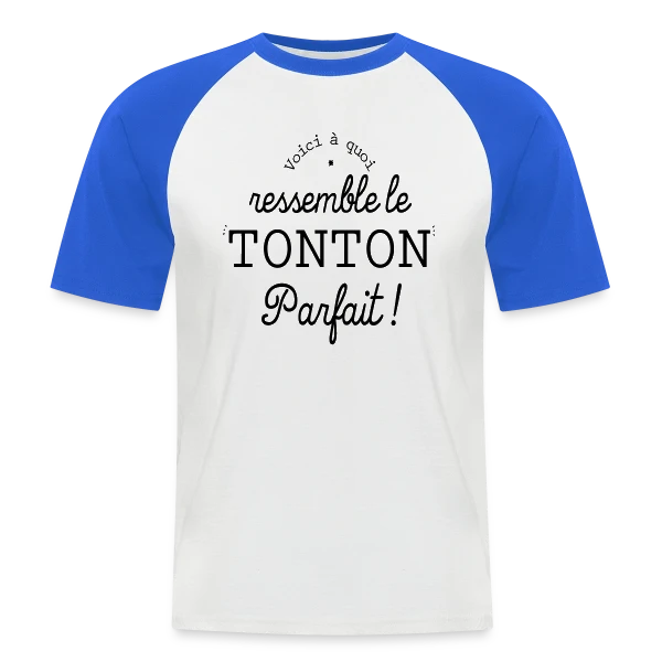 Tonton Parfait Rétro - L'Élégance Vintage sur T-shirt baseball manches courtes Homme