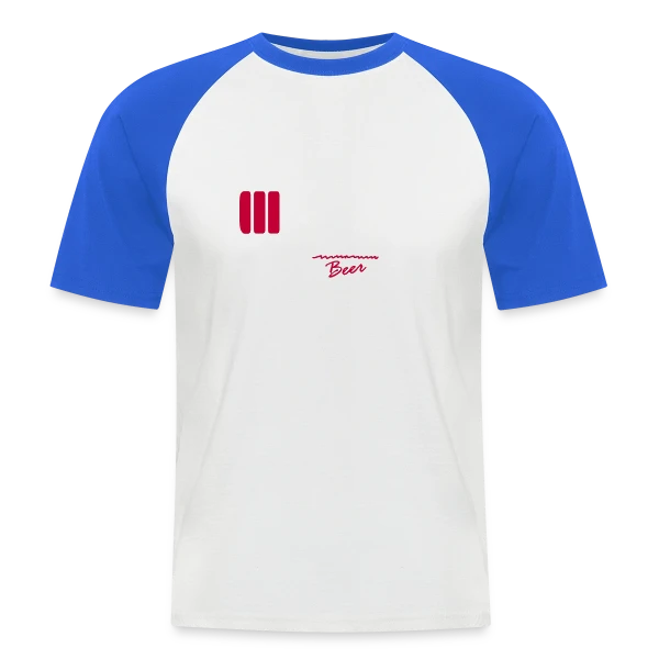 Humoristique : Need Beer, Besoin d'une Bière sur T-shirt baseball manches courtes Homme