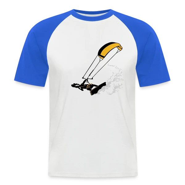 Kitesurf : Vague et Flexibilité sur T-shirt baseball manches courtes Homme