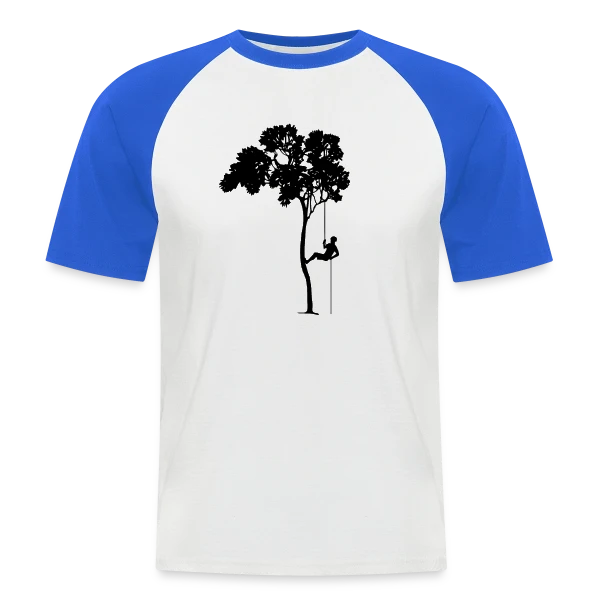 Passion Grimpeur d'Arbre & Abseil sur T-shirt baseball manches courtes Homme