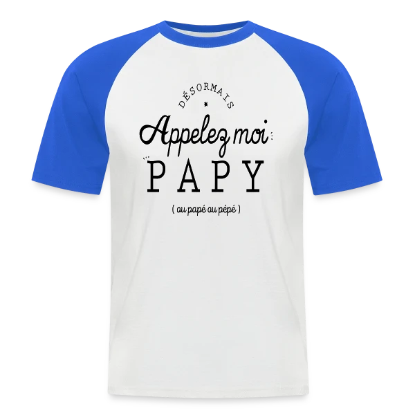 Désormais Papy sur T-shirt baseball manches courtes Homme