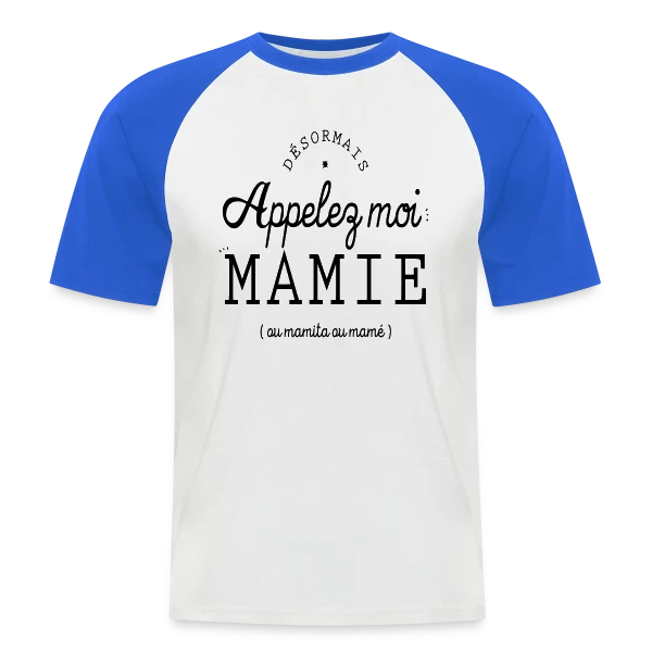 Moi, Nouvelle Mamie ! sur T-shirt baseball manches courtes Homme