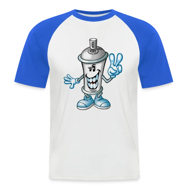 Bombe de Peinture Cartoon : Street Art Fun sur T-shirt baseball manches courtes Homme