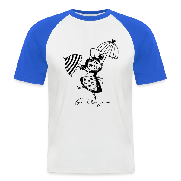 Bigoudène Joyeuse Parapluies sur T-shirt baseball manches courtes Homme