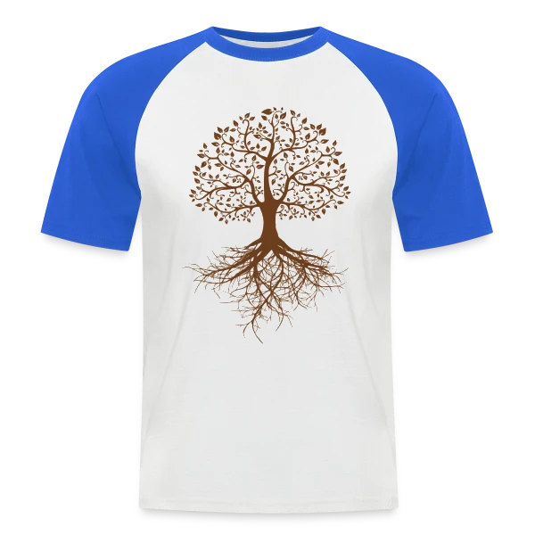 Arbre de Vie Racines Profondes sur T-shirt baseball manches courtes Homme