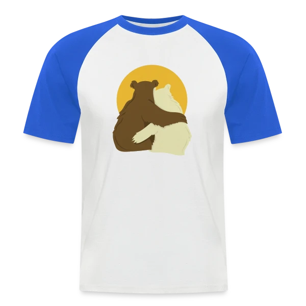 Duo Papa Ours & Maman Ourse - Amour Familial sur T-shirt baseball manches courtes Homme