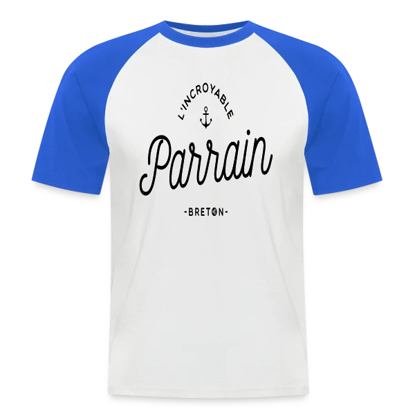 'L'Incroyable Parrain Breton' - Fier de ses Racines sur T-shirt baseball manches courtes Homme