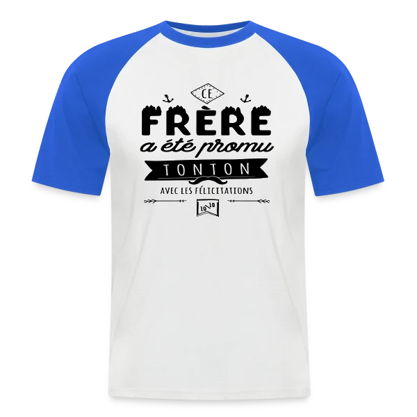Bientôt Tonton Génial sur T-shirt baseball manches courtes Homme