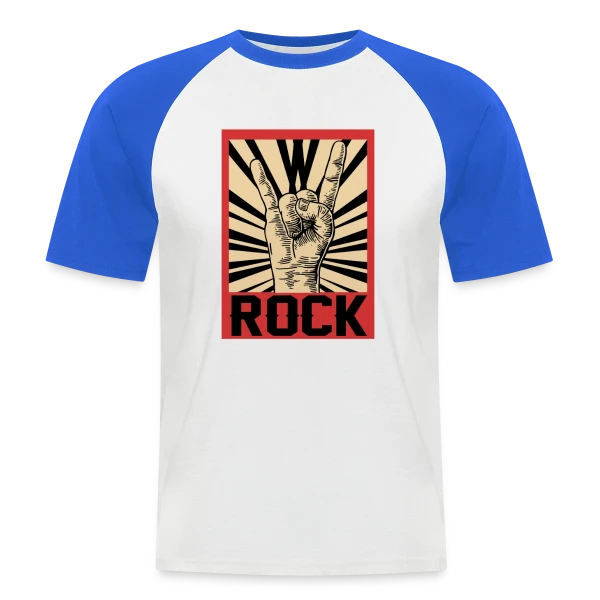 Simplement Rock sur T-shirt baseball manches courtes Homme