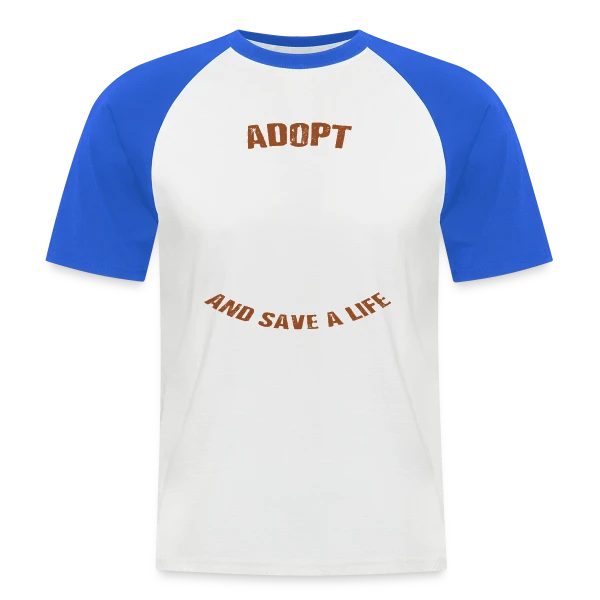 Adopte un Chat, Sauve une Vie sur T-shirt baseball manches courtes Homme