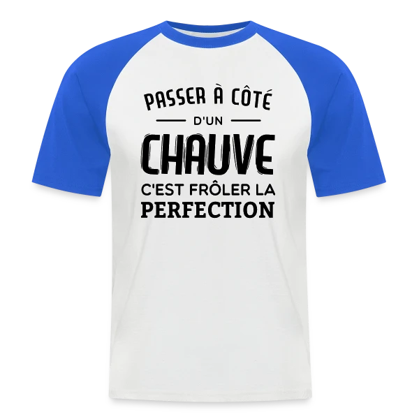 Chauve et Parfait : L'Humour Assume
R sur T-shirt baseball manches courtes Homme