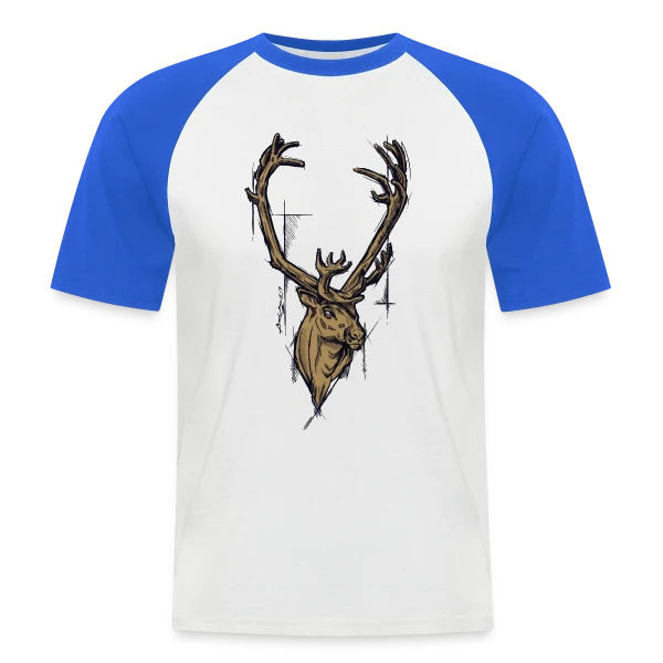 Renne Doré Majestueux sur T-shirt baseball manches courtes Homme