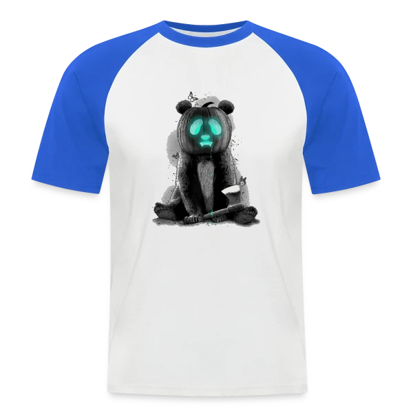Pandaloween : Le Panda d'Halloween sur T-shirt baseball manches courtes Homme