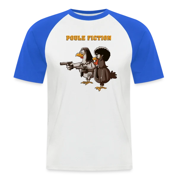 Poule Fiction sur T-shirt baseball manches courtes Homme