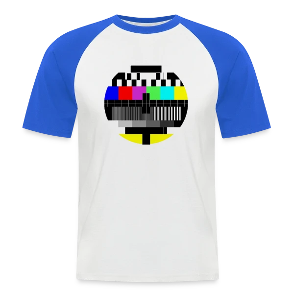 Mire TV Rétro Humour sur T-shirt baseball manches courtes Homme