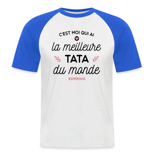 La Meilleure Tata du Monde - Le Cadeau Parfait sur T-shirt baseball manches courtes Homme