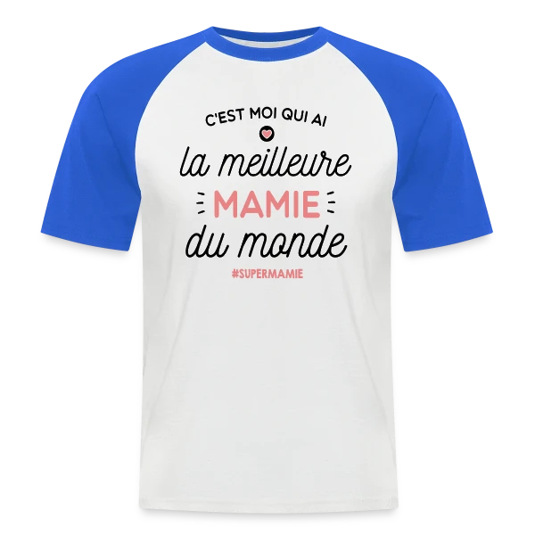 Mamie en Or : La Meilleure du Monde sur T-shirt baseball manches courtes Homme