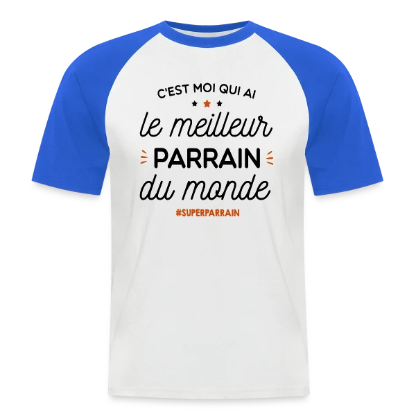 Le Meilleur Parrain du Monde ! sur T-shirt baseball manches courtes Homme